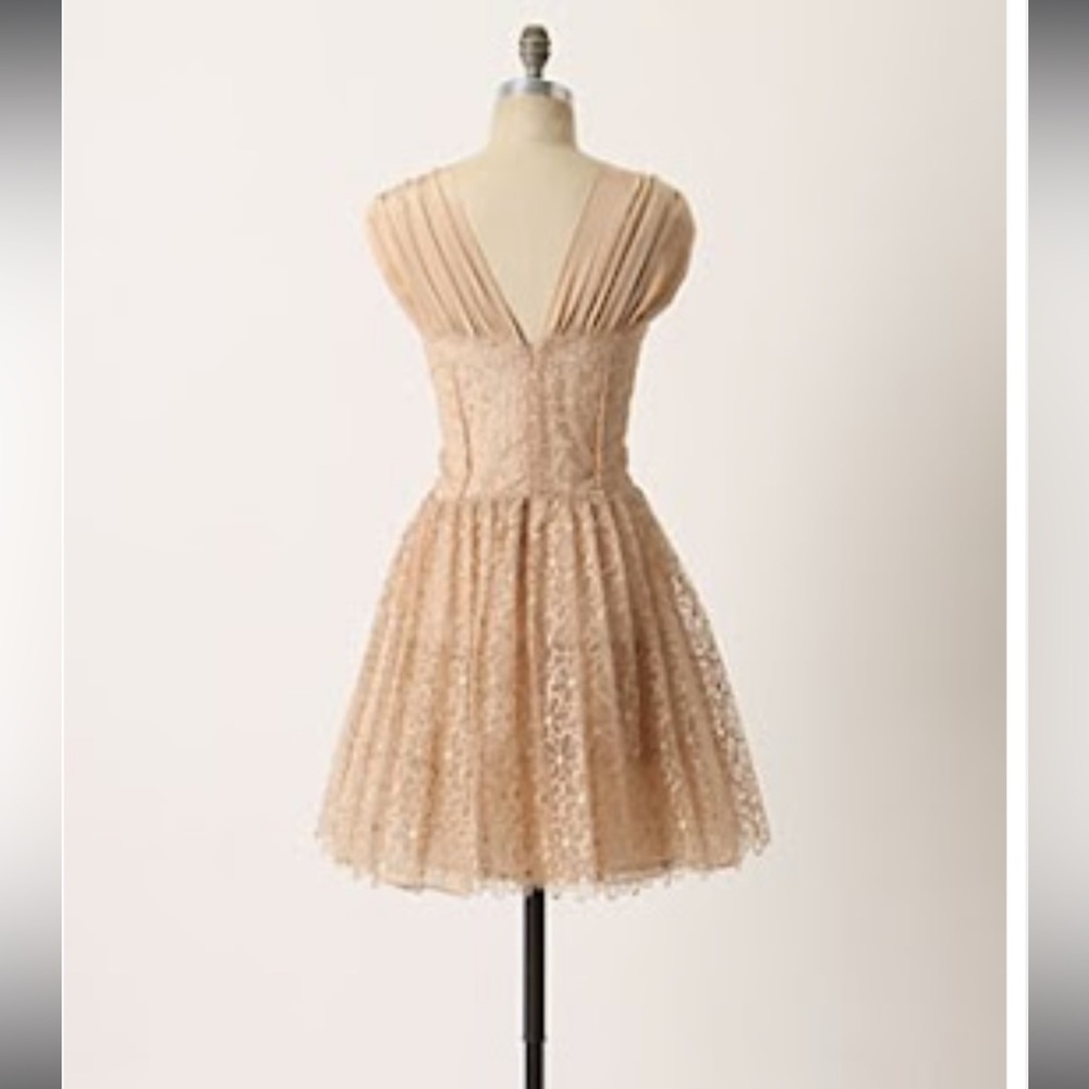 Vintage Frock by Tracy Reese Anthropology Silk and Cotton pleated dress size 0